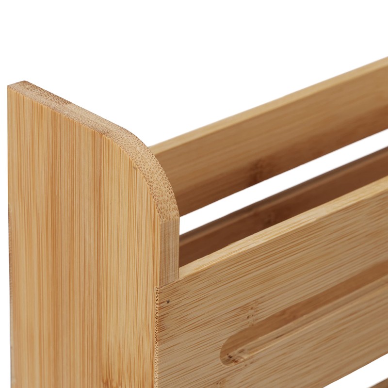 Relaxdays Bamboo Spice Rack, 2 Levels, H x D x