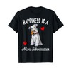 Miniature Schnauzer Dog Happiness is a Mini Schnauzer Gifts T-Shirt