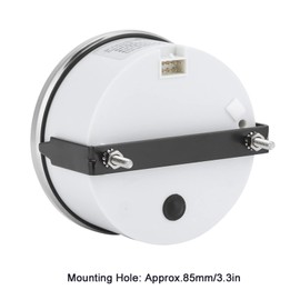 RPM Gauge, Tachometer Sensor Gauge 85mm / 3.3in Boat Tachometer Sensor Marine Tachometer, IP67 Tacho Gauge 12V / 24V Red Light with LCD Display Service Hour Meter 3000 RPM (Black