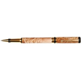 Lanier Pens Elite Rollerball Pen - 24kt Gold - Maple Burl