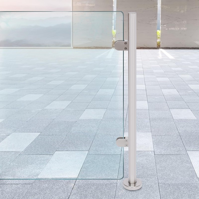 Glass Railing End Post 304 Stainless Steel Railing Post, Glass
