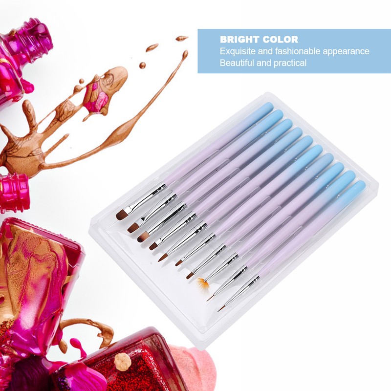 10pcs Nail Art Brush DIY Exquisite Pattern Nail Painting Drawing