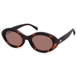 SOJOS Retro Oval Polarized Sunglasses for Women Trendy Sun Glasses Vintage Shades UV400 SJ2394 Tortoise/Brown Lens