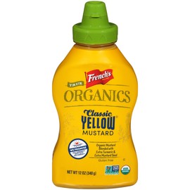 French's True Organics Classic Yellow Mustard, 12 oz (Pack of 12)