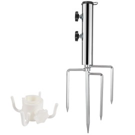 Newtic Parasol Stands, Lawn Spike Parasol Stand, Parasol Holder, Lawn Spike for Parasol Stand, Ground Spike, Umbrella Stand Beach, Umbrella Stand, Ground Anchors for Fishing, Beach, Camp
