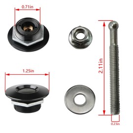 Nihfien 4Pcs 1.25in Universal Aluminum Vehicle Hood Pins,Quick Release Lock Latch Bumper for Car, Bumper Quick Release Latch License Plate Clip Hood Pins Lock for Bumper Hood or DIY - Carbon