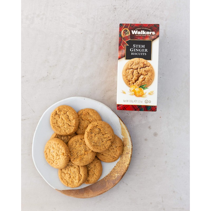 Walker's Shortbread Stem Ginger Cookies, Scottish Style Cookies, 5.3 Oz