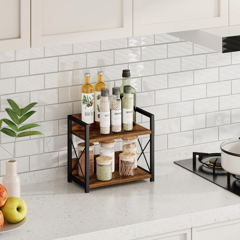 Giikin Countertop Shelf Organizer, 2 Tier Kitchen Spice Rack for