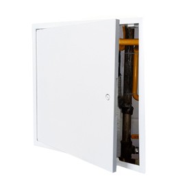 Fengze Steel Access Panel 12 x 12 Inch with 4 Long Fixing Strips White Screwdriver Latch Metal Inspection Door for Wall and Ceiling (300 x 300 mm)