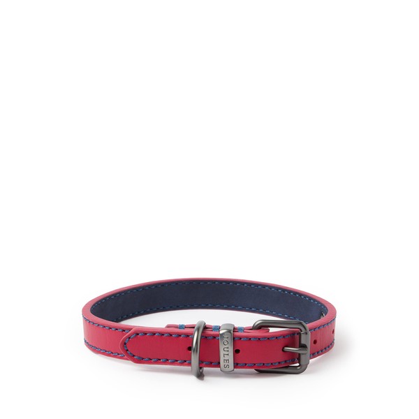 Rosewood Joules Pink Leather Dog Collar Large