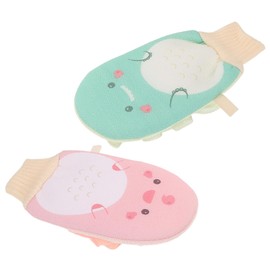 SUPVOX 2pcs Exfoliating Gloves for Body Shower with Soft Sandlike Texture for Gentle Dead Skin Removal Back Scrubber Mitt for Women Men Bath Spa Use