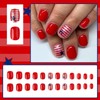 Independence Day Press on Nails Short Square Fake Nails National