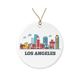 HTDesigns Los Angeles Christmas Ornament - Los Angeles Christmas Decorations - Los Angeles Christmas Tree Ornament - Los Angeles Gift