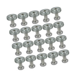 A ABSOPRO 20 Pcs Car Motorcycle Titanium Tone M6 Fender Bumper Washer Bolt Nuts Kit Aluminum Alloy Engine Bay Fastener Item Replacement
