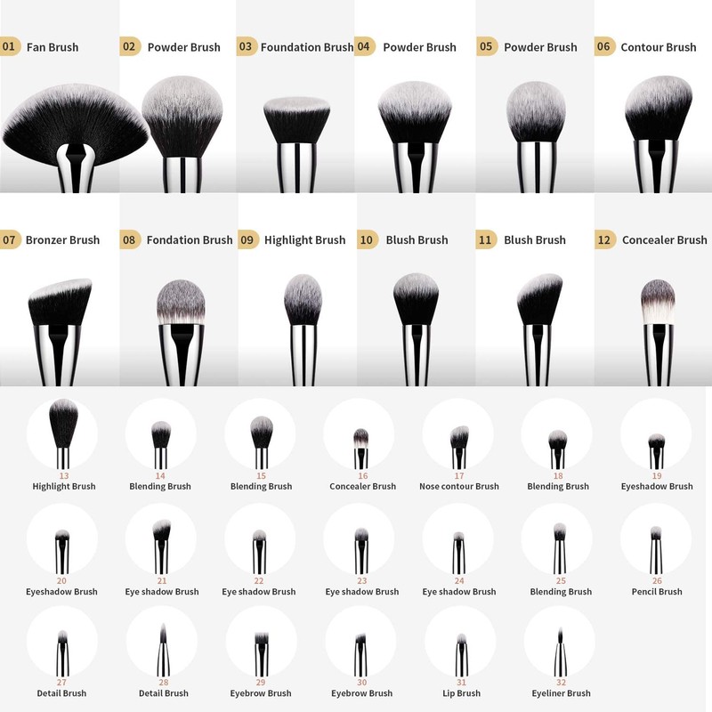 DUcare Professional Makeup Brush Set, 32 Pieces, Makeup Brush Set,