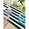 BOXAN Classic Black and White Striped Table Runner, Modern Stripes