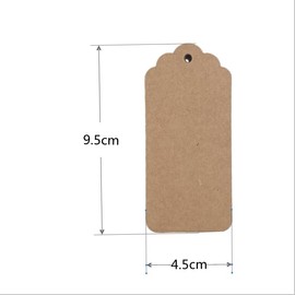 ZHIYE 100pcs Kraft Paper Gift Tags with Free 20 Meter Natural Jute Twine(Water Ripple) …