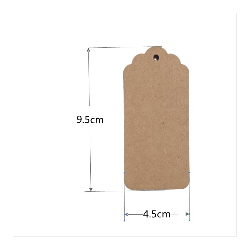 ZHIYE 100pcs Kraft Paper Gift Tags with Free 20 Meter