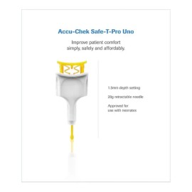Lancetas Safe-t-pro Uno Accu-chek 200 Unidades Color Blanco