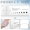Geiserailie 4 Pcs Medical Ruler with Wound Measuring and Pupil