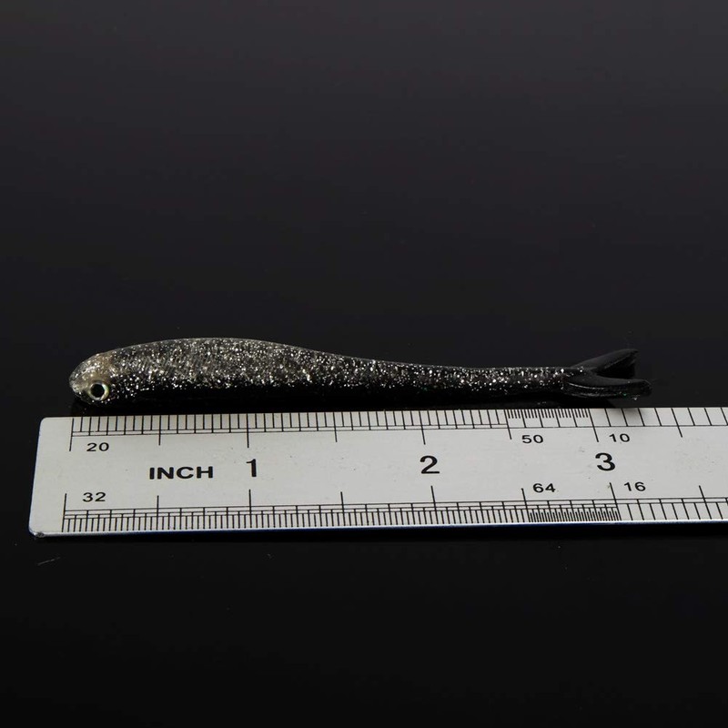 SALT N PEPPER TIDDLER Drop shot lure soft rubber shad