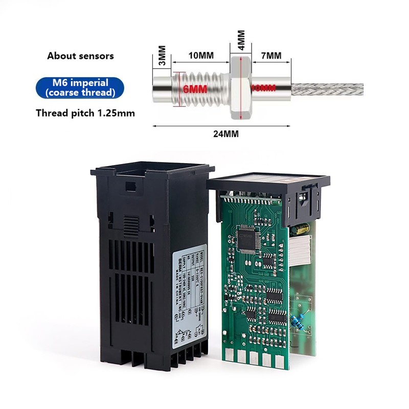 WANGCL Digital PID Controller Intelligent Thermostat with 25A SSR Relay