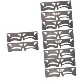 Beavorty 5sets Eyebrow Tint Shaping Tool Stencil Kit Ruler for Makeup Application 2pcs*5