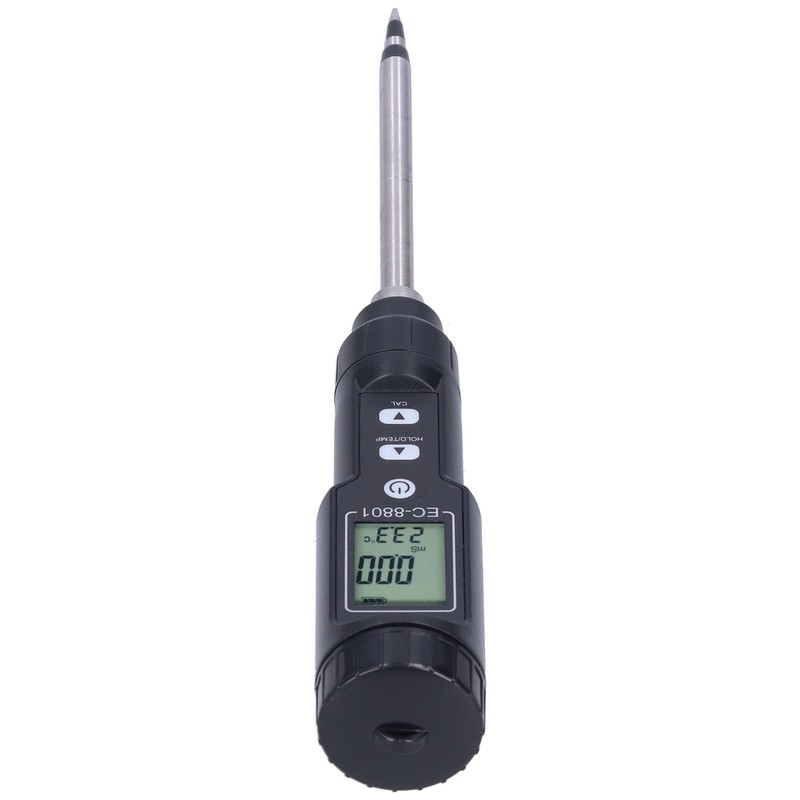 EC Tester with LCD Display Soil Conductivity Temperature Meter for