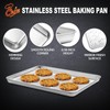 4 Pieces Baking Sheet Set, CEKEE Stainless Steel Cookie Sheets
