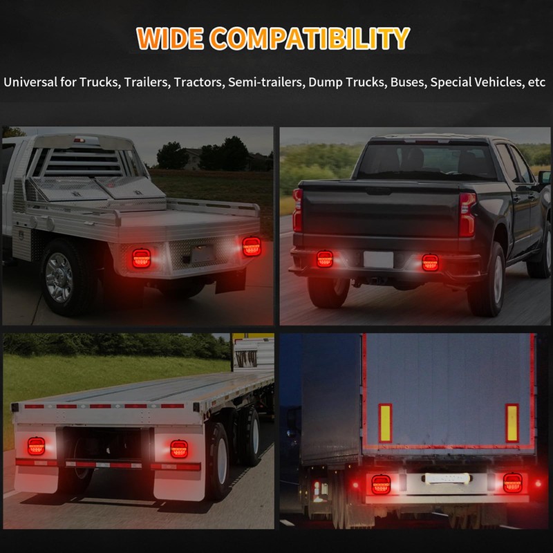 WUSHIXAN Wireless Trailer Lights, 2 Mounting Options Magnetic Trailer Light