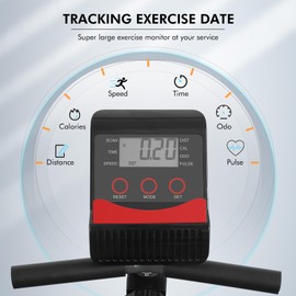 Recumbent Exercise Bike for Home Magnetic Stationary Bike for Adult Seniors, Workout Equipment for Gym, LCD, Heart Rate Handle,Indoor