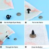 120PCS Plastic Safety Crochet Eyes Bulk with 120PCS Washers for