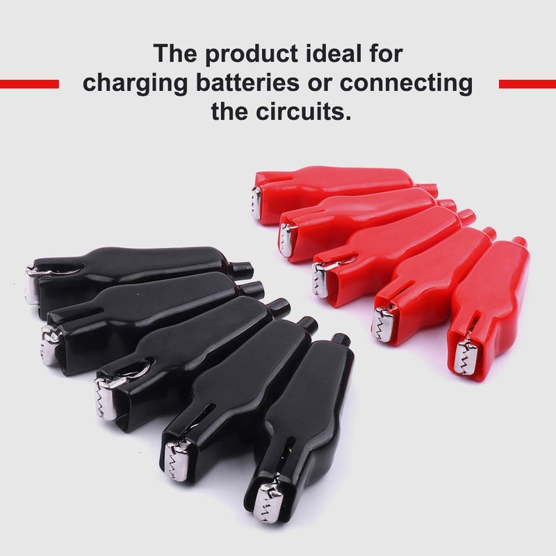 ATOPLEE 20PCS Alligator Clips Electrical,20A Insulated Spring Loaded Alligator Clamps,Truck