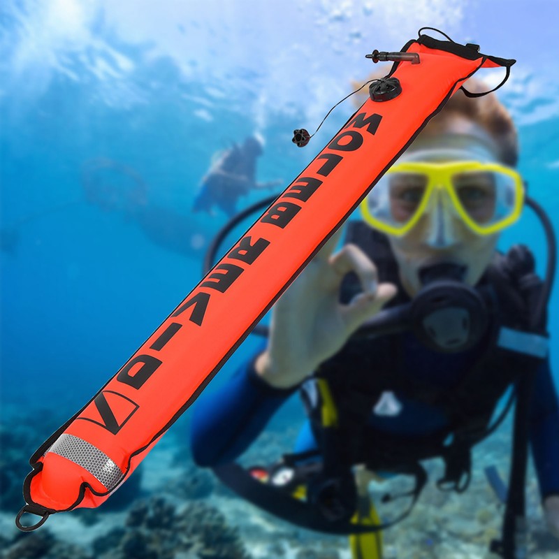 4FT High Visibility Inflatable Scuba Diving SMB Surface Signal Marker