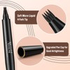 AWROSE Eyebrow Pencil, 3D Waterproof Microblading Eyebrow Pen 4 Fork