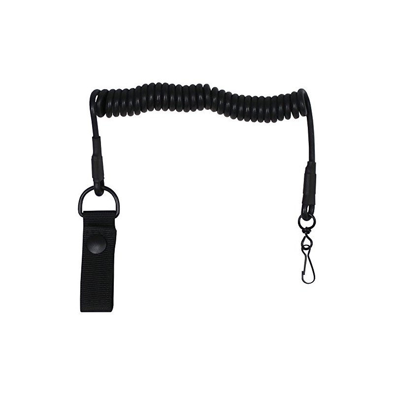 Mfh Pistol Lanyard Safety Clip Black