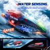 DEERC 13 inch Remote Control Boat for Kids, 2.4Ghz RC