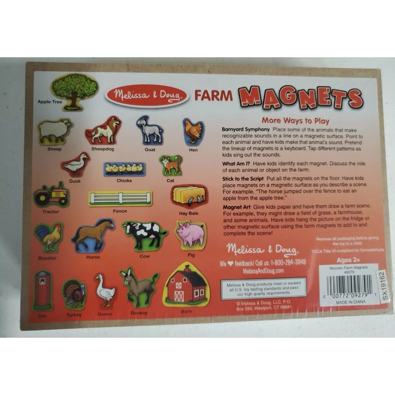 Melissa & Doug NEW Melissa & Doug Farm Magnets 20