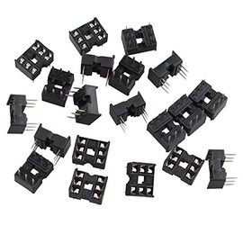 Futheda 20pcs 6 Pin 2.54mm Pitch Dip/Dil IC Sockets Soldering Version Adapter