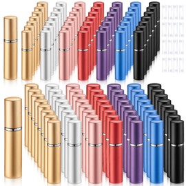 Motiskyy 105 Pcs 5ml 10ml Refillable Perfume Atomizer Mini Refillable Travel Spray Bottle Portable Bottle Bulk with 105 Pcs Perfume Dispenser Pump Transfer Tool for Outgoing