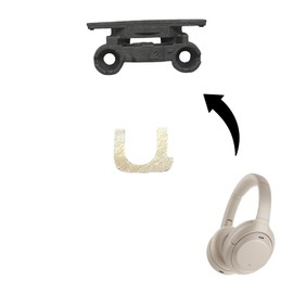 JoesGEcom Improved Designed Better Than Original Replacement for Sony Headphones WH-1000XM4 XM4 Hinge Swivel Replacement U Metal Lock Repair Fix Replacement - Parts (Silver/Tan - Left Side)