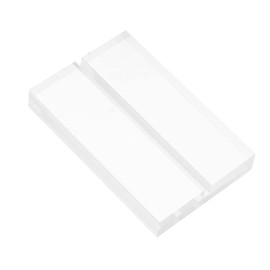 MUCKLILY Acrylic Stand Desktop Sign Holder Slotted Holder Photo Stand Standing Easels for Display Wedding Sign Holders Photo Holder Tabletop Sign Clear Display Stand Clip Holder Transparent