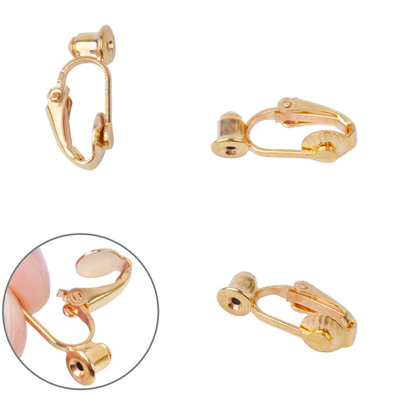 BronaGrand 20 Pieces Earring Clip Backs Clip-on Earring Converter Components
