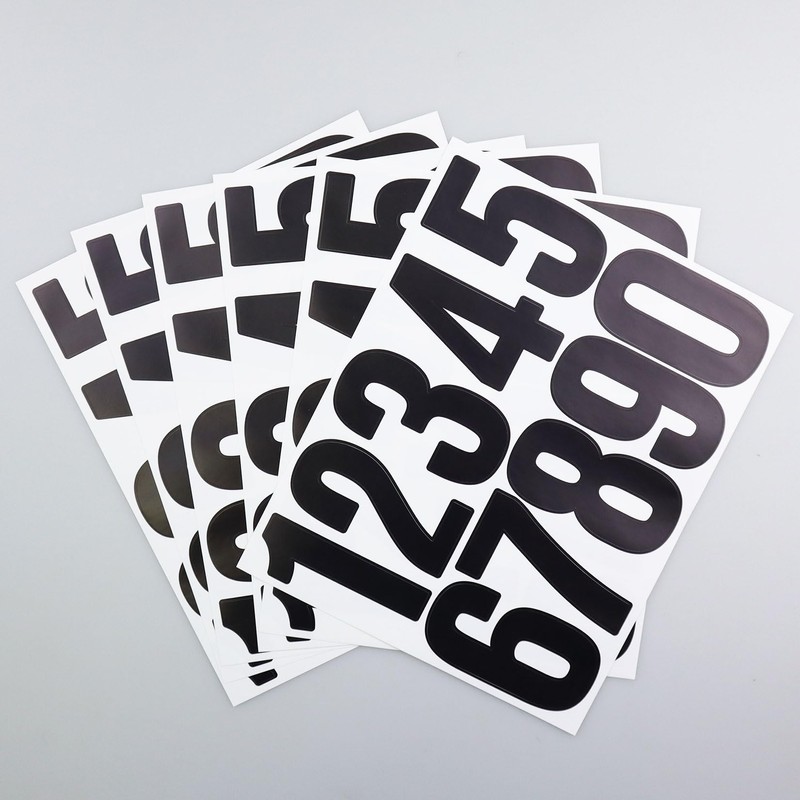 6 Sheets 3 Inch Black Number Stickers for Decoration for