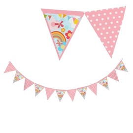 Kiddiwinks Partyware Paper Bunting 2.5m - Girl Design