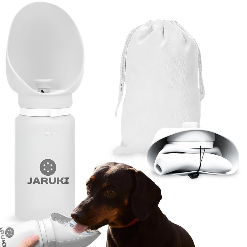 JARUKI Portable and Foldable Dog Water Bottle for Travel with