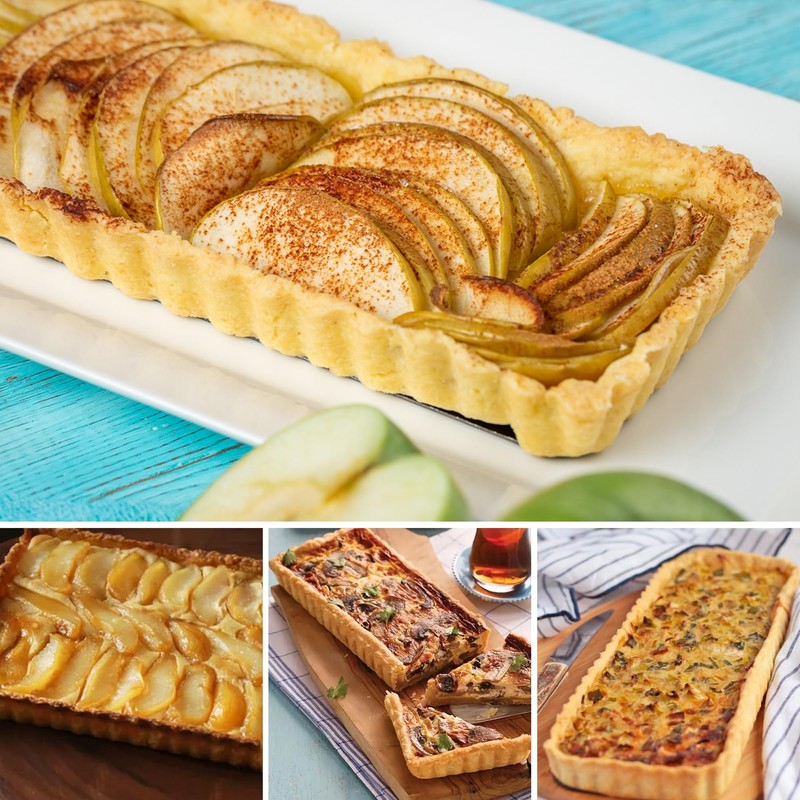 WENLISELL 2 PCS Rectangular Tart Tin for Baking, 14inch Long