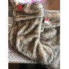 Wondershop Target Faux Fur Christmas Stocking Brown Plush Rustic Cabin
