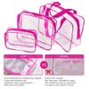 5Pcs Crystal Clear PVC Travel Toiletry Bag Kit for Women