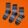 lavendel Women's Natural Wool Socks with Pattern - Fine Knitted